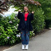 Zip-Up Hoodie - Black