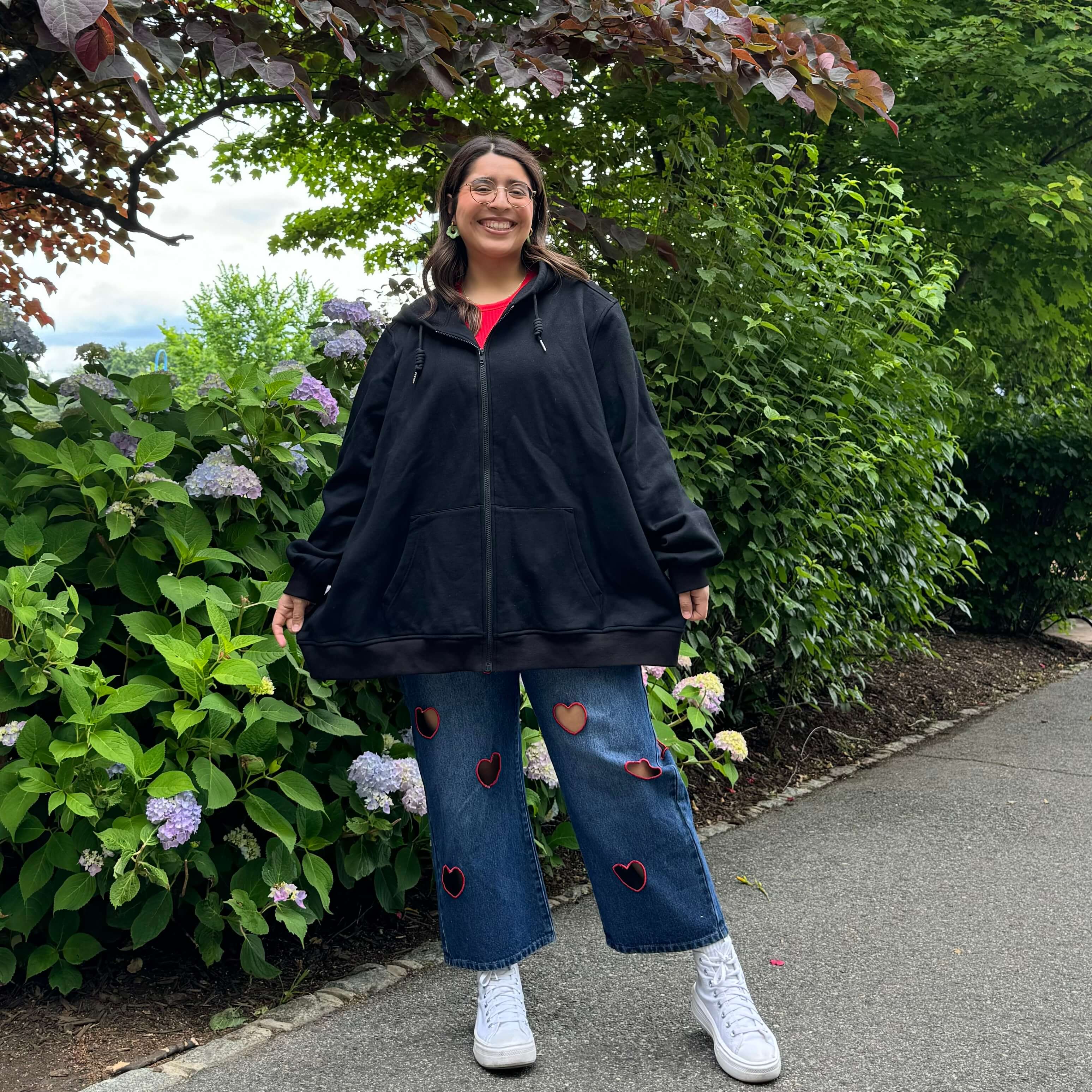 Zip-Up Hoodie - Black