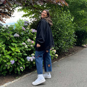 Zip-Up Hoodie - Black