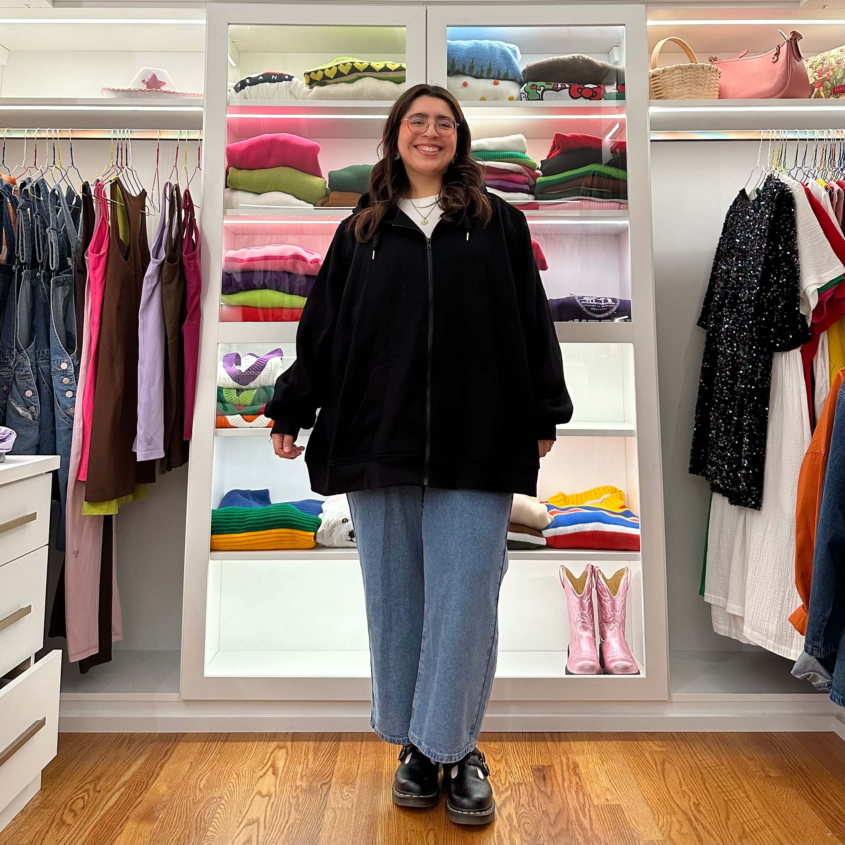 Zip-Up Hoodie - Black