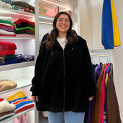 Zip-Up Hoodie - Black