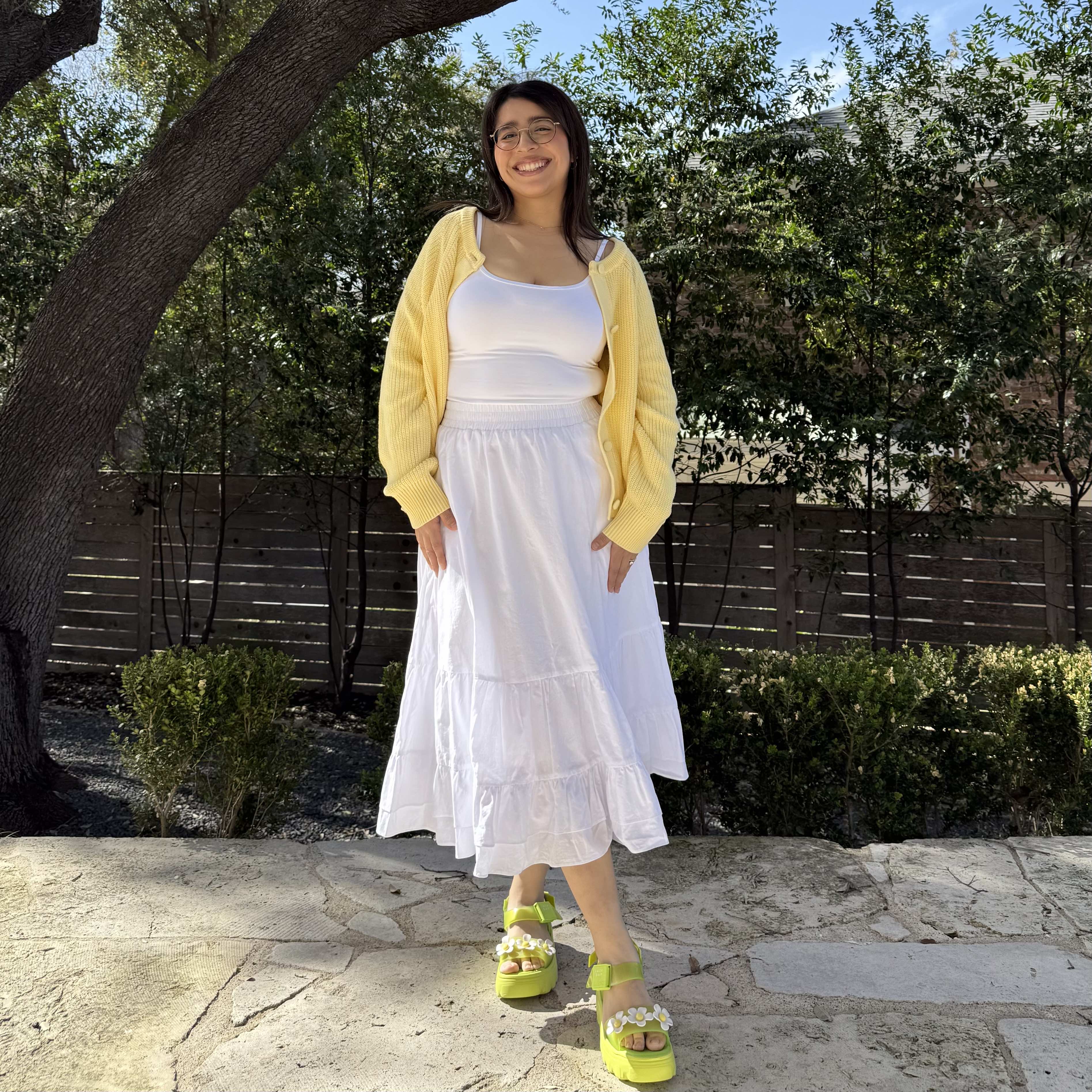 Spring Flowy Skirt - Tofu