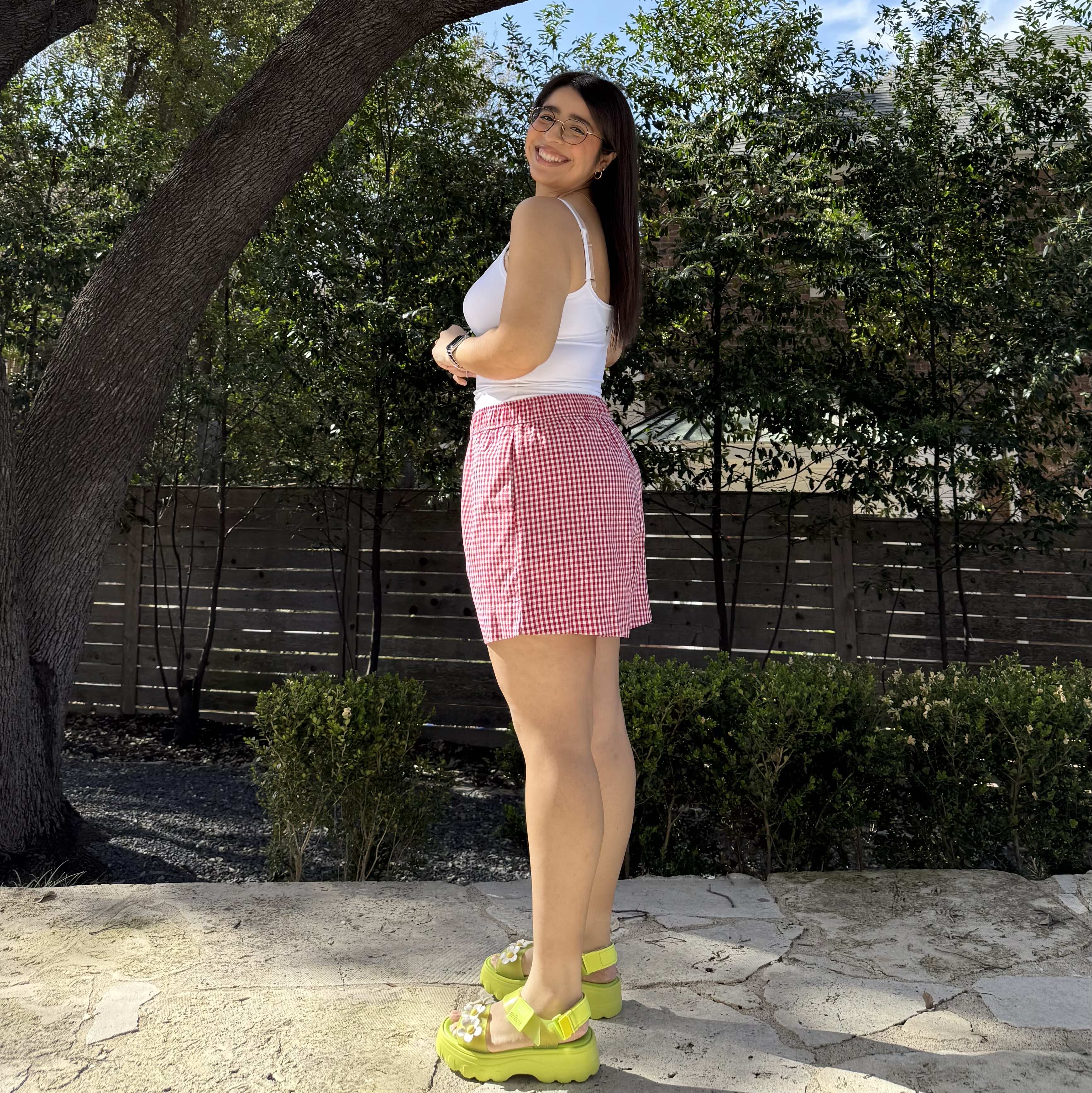 Summer Gingham Shorts - Tomato *Clearance Sale*