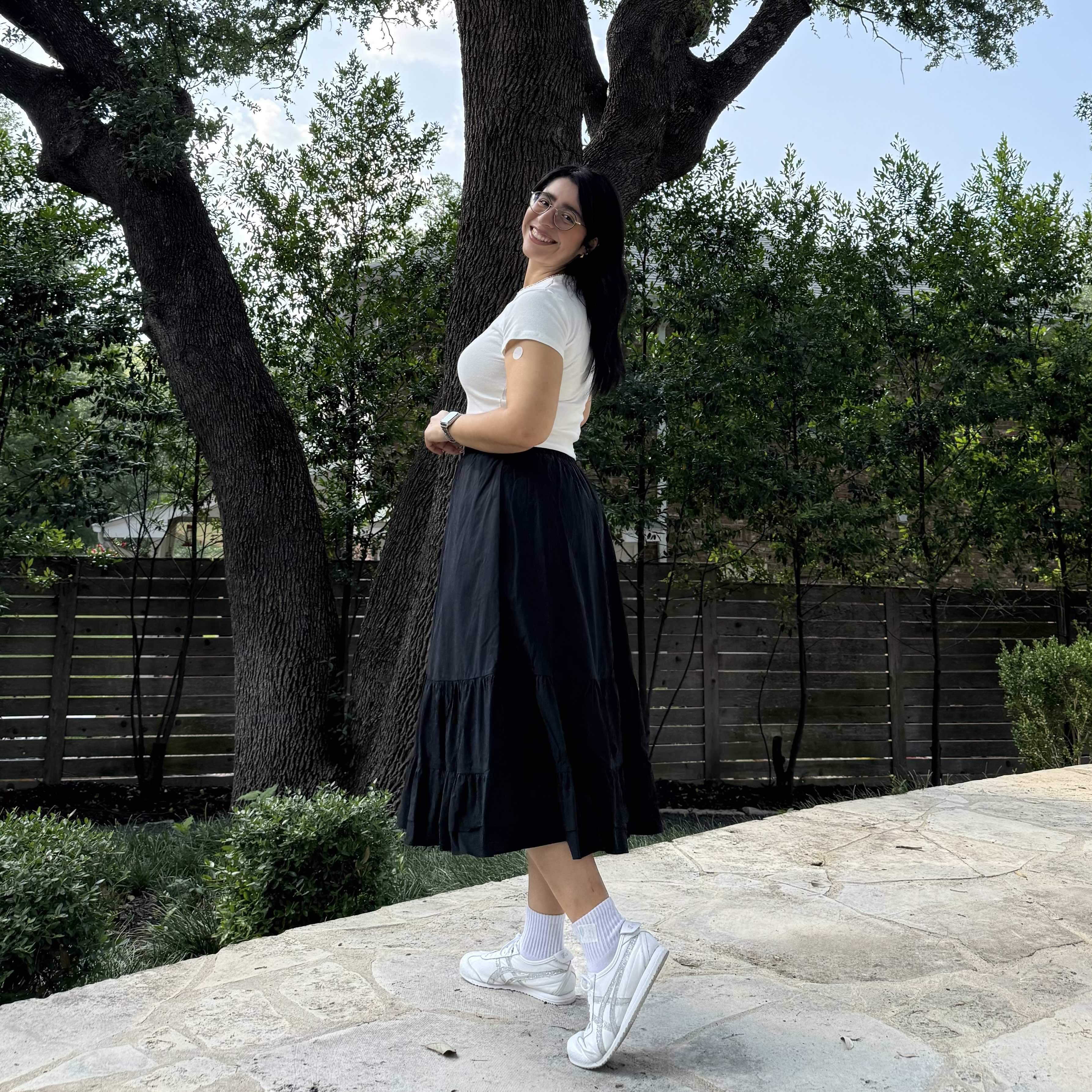 Spring Flowy Skirt - Black