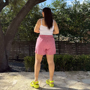 Summer Gingham Shorts - Tomato *Clearance Sale*