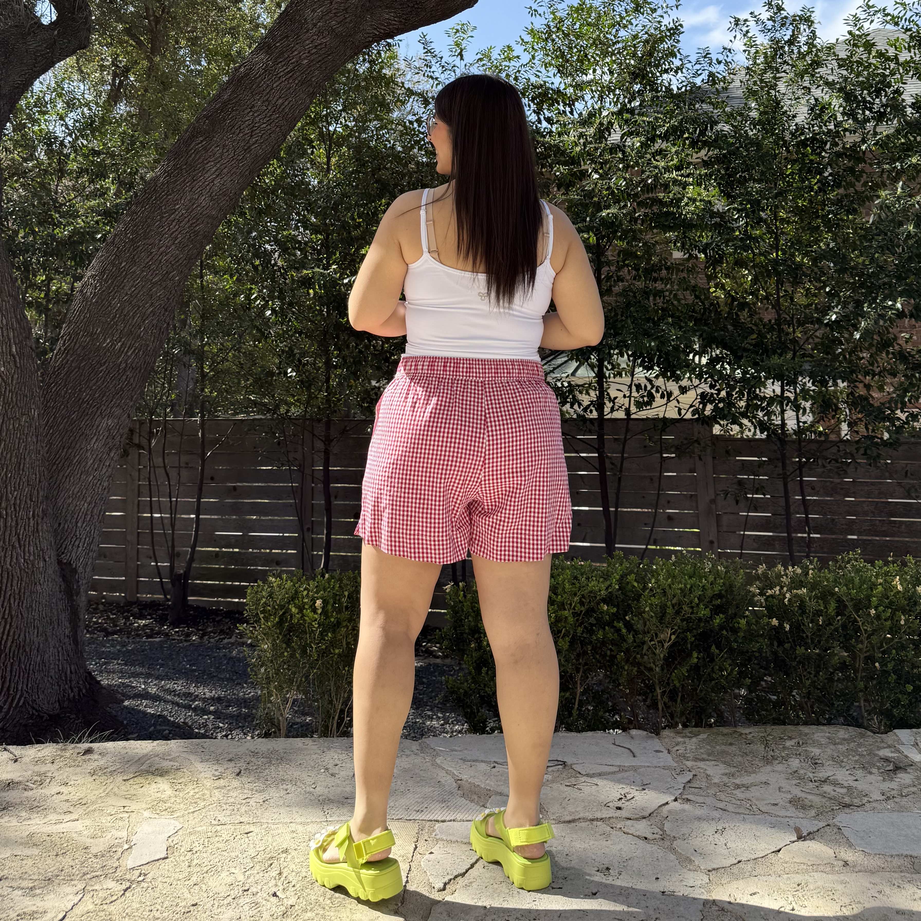 Summer Gingham Shorts - Tomato *Clearance Sale*