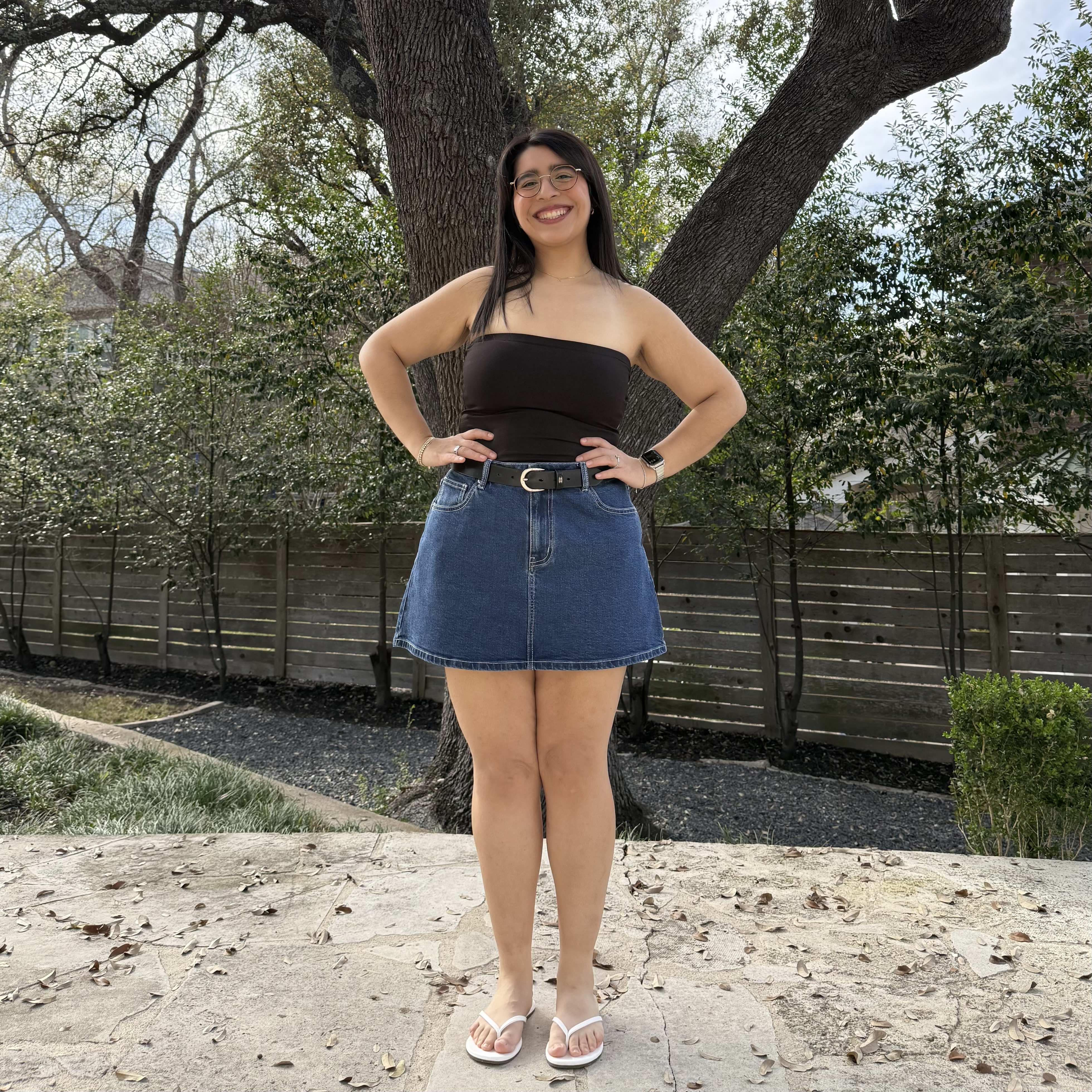 Heritage Denim Mini Skirt - Medium Wash