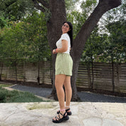 Summer Gingham Shorts - Matcha *Clearance Sale*