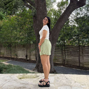 Summer Gingham Shorts - Matcha *Clearance Sale*