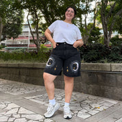 Celestial Denim Shorts - Black *Clearance Sale*