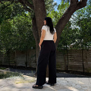 29" Inseam Picnic Pants - Black Cotton