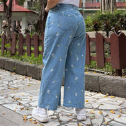 Original Jeans - Light Wash with Daisies