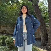 Denim Long-Sleeve Button-Up - Daisy