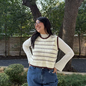 The Scholar Vest - Cream