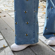 29" Inseam Jeans - Light Wash with Bees *Clearance Sale*