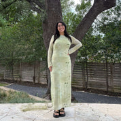 Long-Sleeve Flora Dress - Green