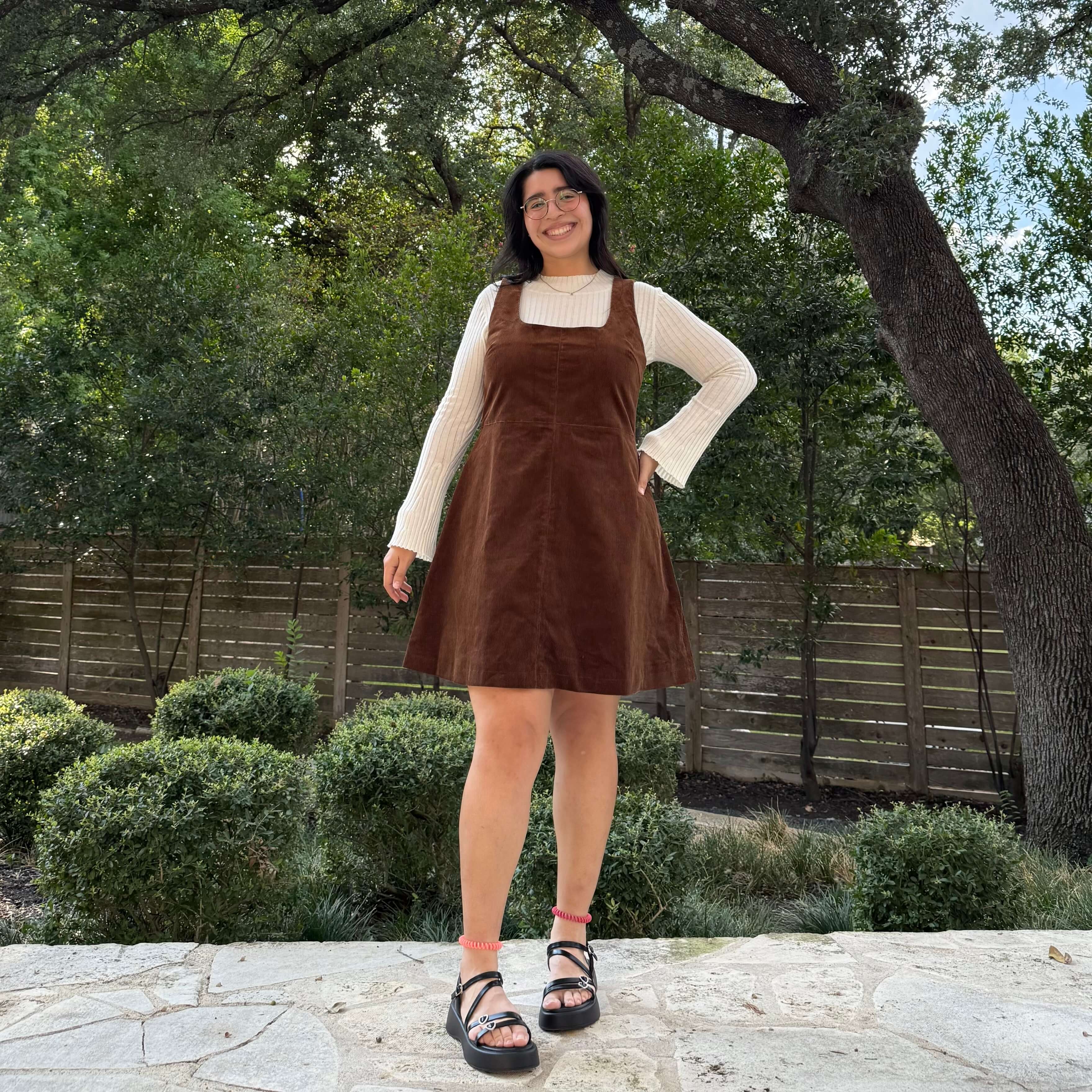 Autumn Corduroy Dress - Acorn *Clearance Sale*