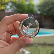 Buttercup Hoop Earrings - Silver *Clearance Sale*